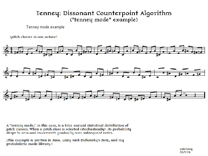 Tenney mode example 