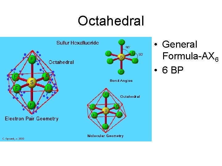 Octahedral • General Formula-AX 6 • 6 BP 