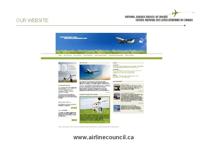  OUR WEBSITE www. airlinecouncil. ca 