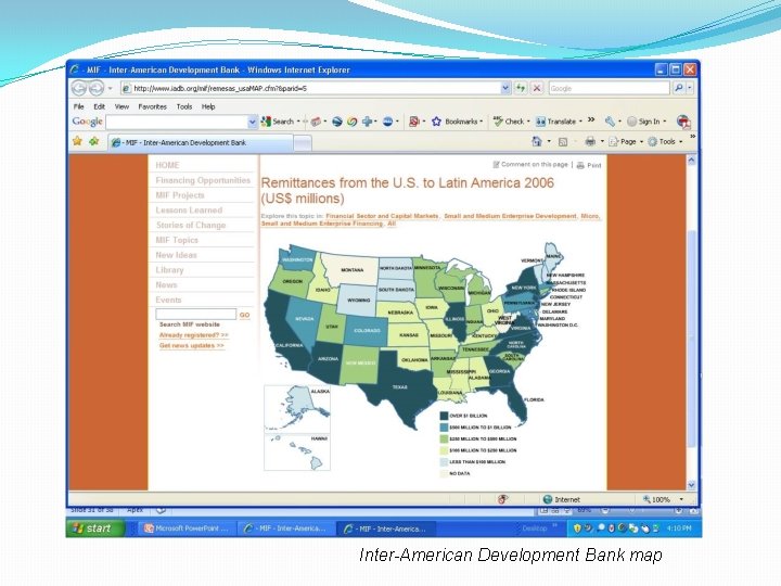 Inter-American Development Bank map 