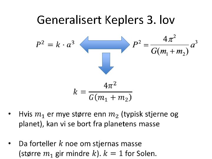 Generalisert Keplers 3. lov 