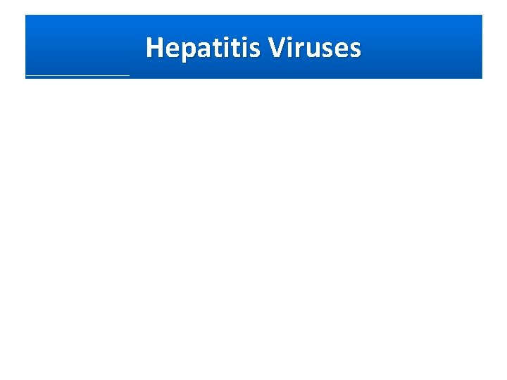 Hepatitis Viruses 