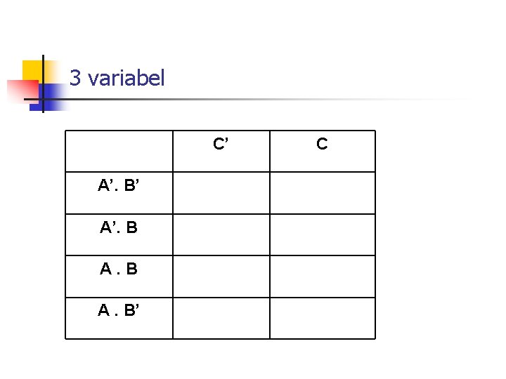 3 variabel C’ A’. B A. B’ C 