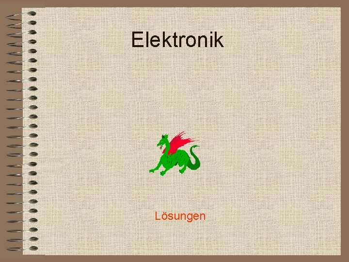 Elektronik Lösungen Elektronik Lösungen