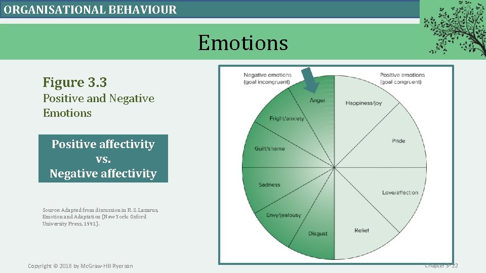 ORGANISATIONAL BEHAVIOUR Emotions Figure 3. 3 Positive and Negative Emotions Positive affectivity vs. Negative