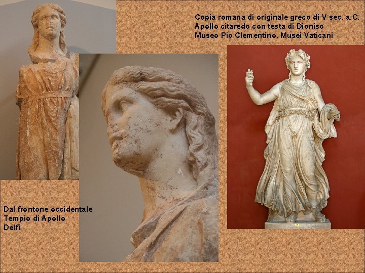 Copia romana di originale greco di V sec. a. C. Apollo citaredo con testa