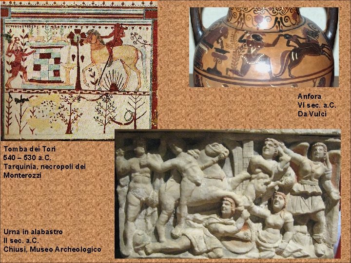 Anfora VI sec. a. C. Da Vulci Tomba dei Tori 540 – 530 a.