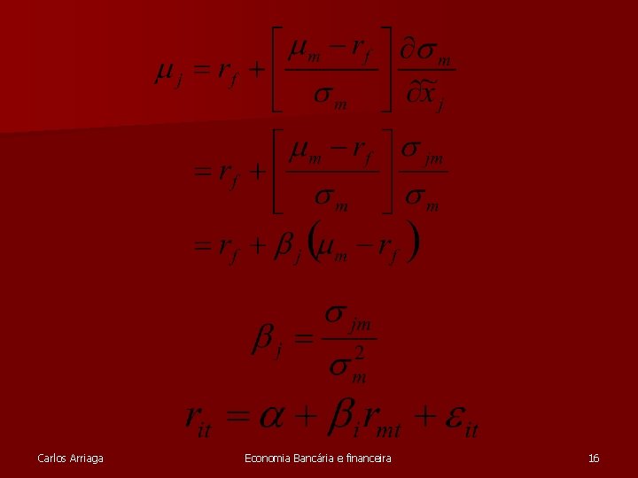 Carlos Arriaga Economia Bancária e financeira 16 