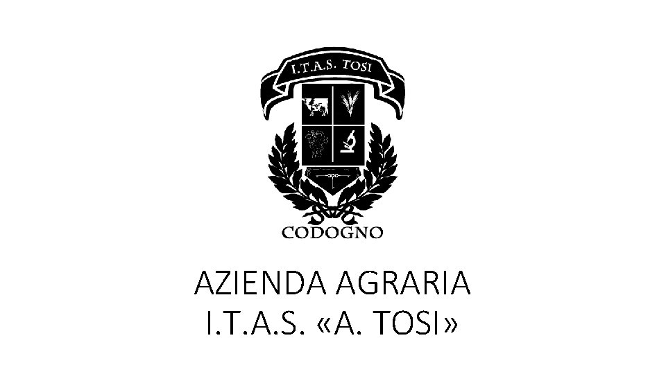 AZIENDA AGRARIA I. T. A. S. «A. TOSI» AZIENDA AGRARIA I. T. A. S. «A. TOSI»