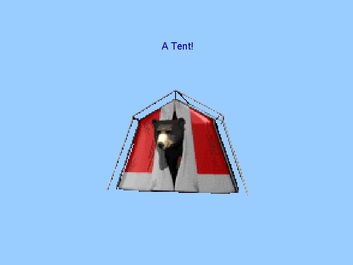 A Tent! A Tent!