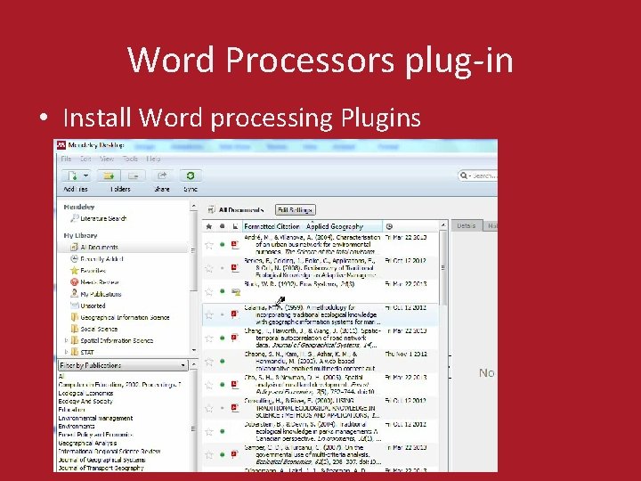 Word Processors plug-in • Install Word processing Plugins 