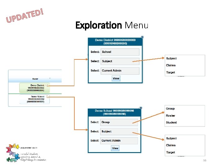 ! D E T UPDA Exploration Menu 11 ! D E T UPDA Exploration Menu 11