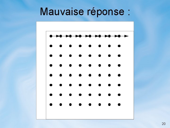 Mauvaise réponse : 20 