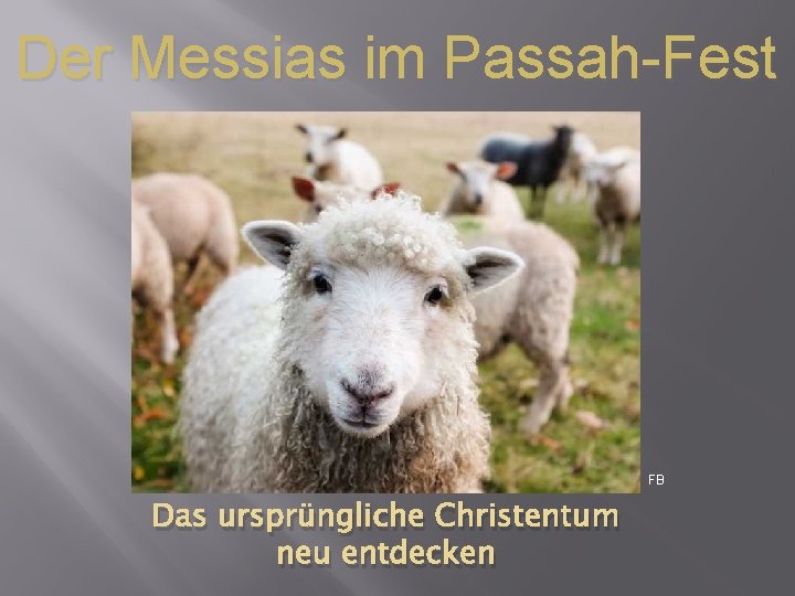 Der Messias im Passah-Fest FB Das ursprüngliche Christentum neu entdecken 