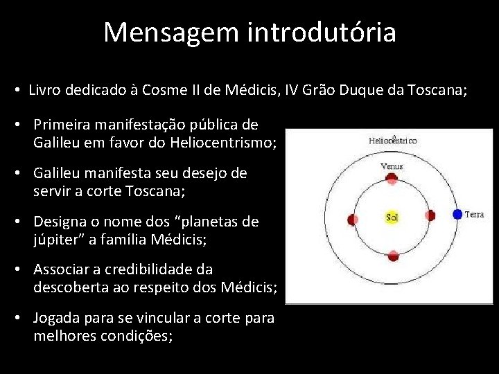 Mensagem introdutória • Livro dedicado à Cosme II de Médicis, IV Grão Duque da