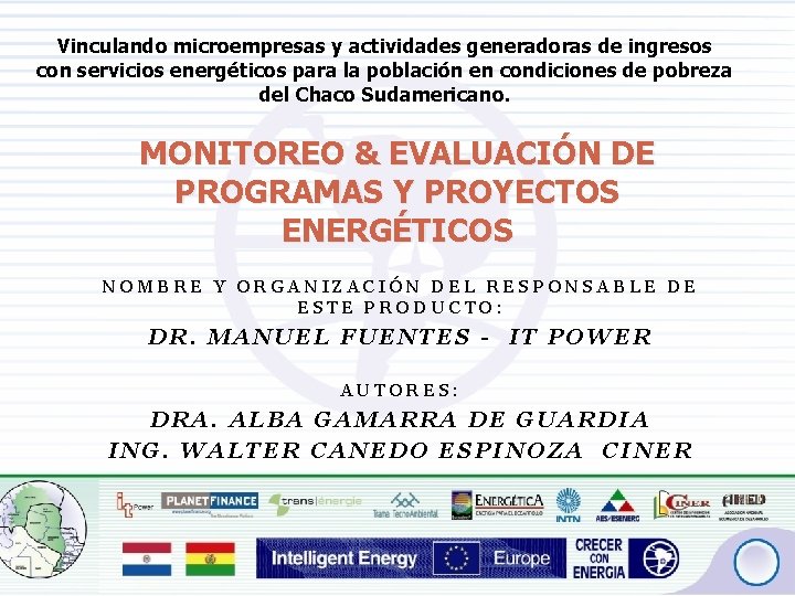 Vinculando microempresas y actividades generadoras de ingresos con servicios energéticos para la población en