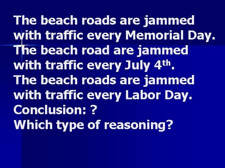 The beach roads are jammed with traffic every Memorial Day. The beach road are The beach roads are jammed with traffic every Memorial Day. The beach road are