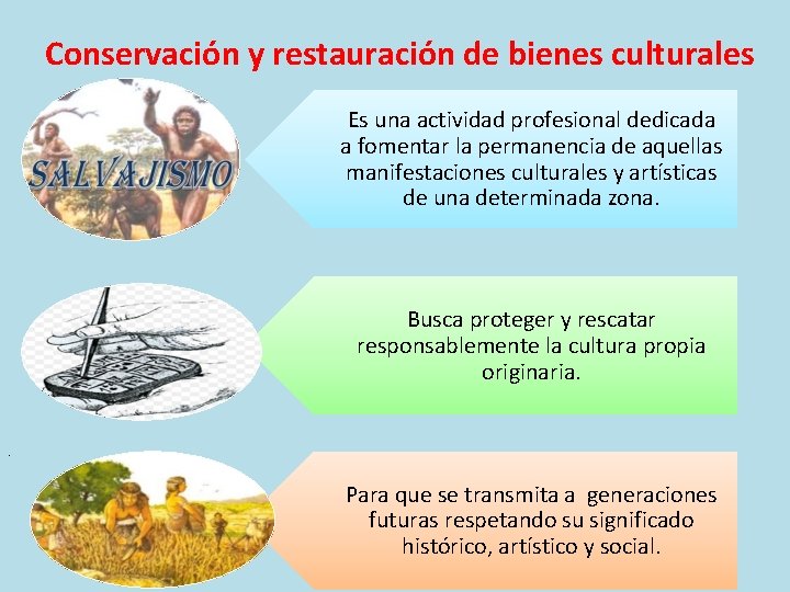 Conservación y restauración de bienes culturales Es una actividad profesional dedicada a fomentar la