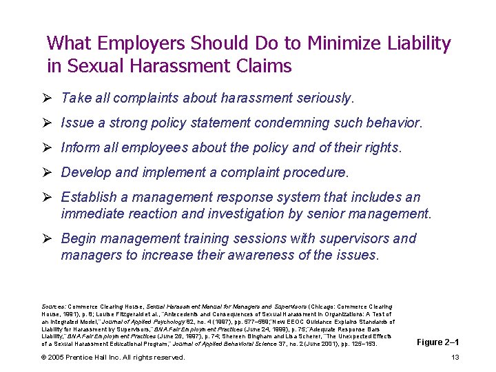 What Employers Should Do to Minimize Liability in Sexual Harassment Claims Ø Take all What Employers Should Do to Minimize Liability in Sexual Harassment Claims Ø Take all