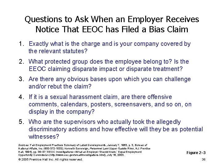 Questions to Ask When an Employer Receives Notice That EEOC has Filed a Bias Questions to Ask When an Employer Receives Notice That EEOC has Filed a Bias