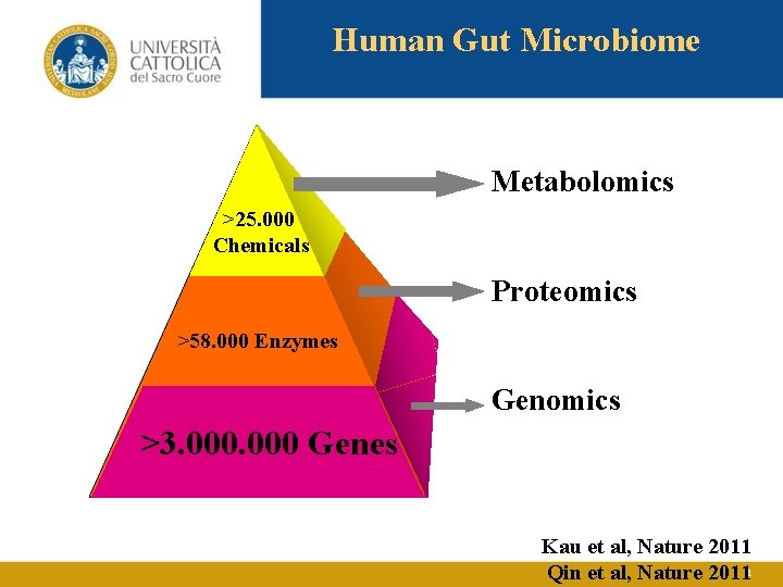 Human Gut Microbiome Metabolomics >25. 000 Chemicals Proteomics >58. 000 Enzymes Genomics >3. 000