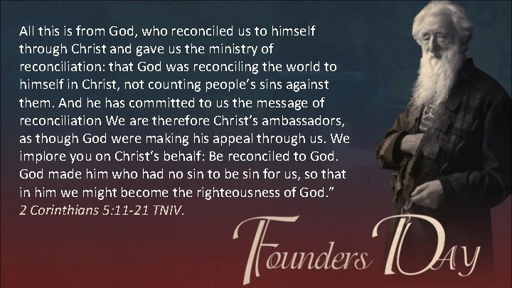 All this is from God, who reconciled us to himself through Christ and gave All this is from God, who reconciled us to himself through Christ and gave