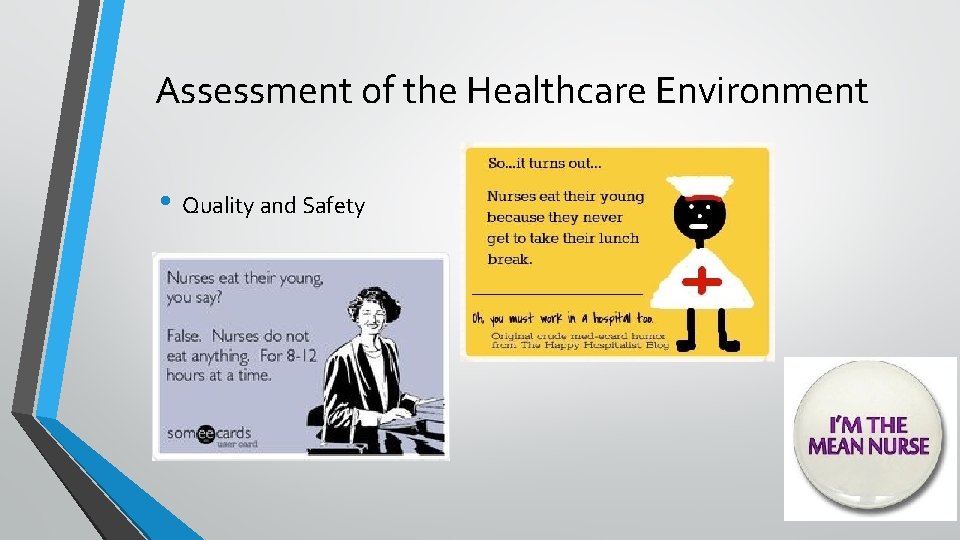 Assessment of the Healthcare Environment • Quality and Safety 