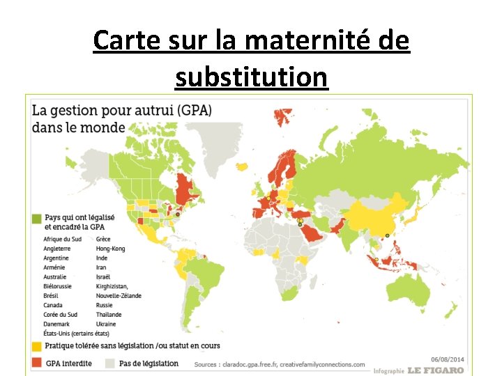 Carte sur la maternité de substitution 