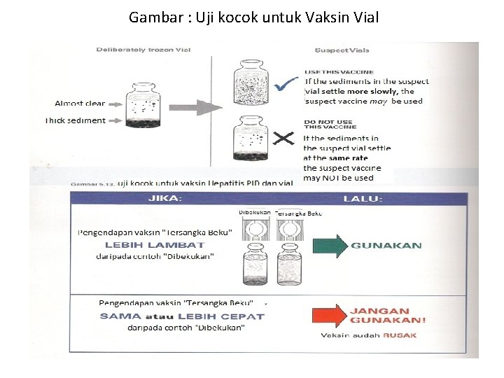  Gambar : Uji kocok untuk Vaksin Vial 