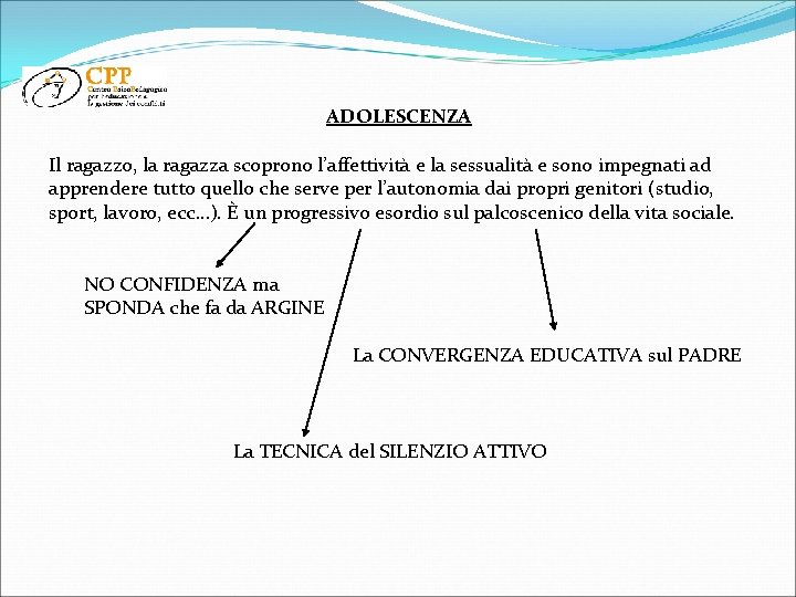 ADOLESCENZA Il ragazzo, la ragazza scoprono l’affettività e la sessualità e sono impegnati ad