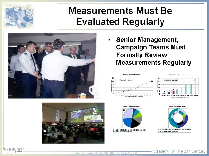 Measurements Must Be Evaluated Regularly • Senior Management, Campaign Teams Must Formally Review Measurements