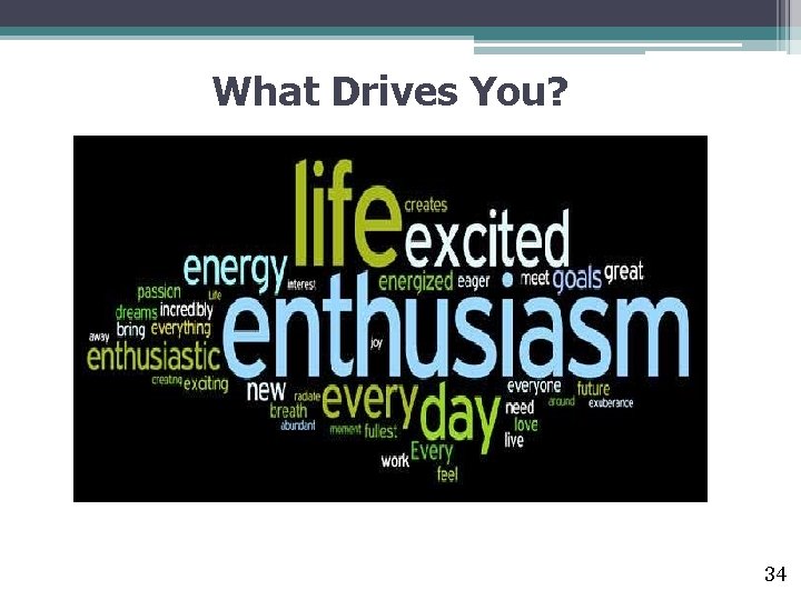 What Drives You? 34 