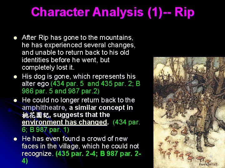 Character Analysis (1)-- Rip l l After Rip has gone to the mountains, he