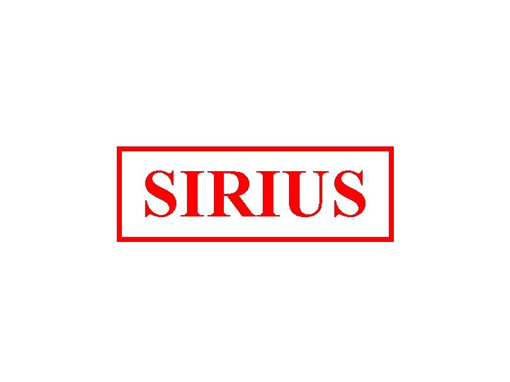 SIRIUS 