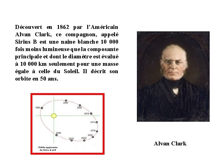 Découvert en 1862 par l’Américain Alvan Clark, ce compagnon, appelé Sirius B est une