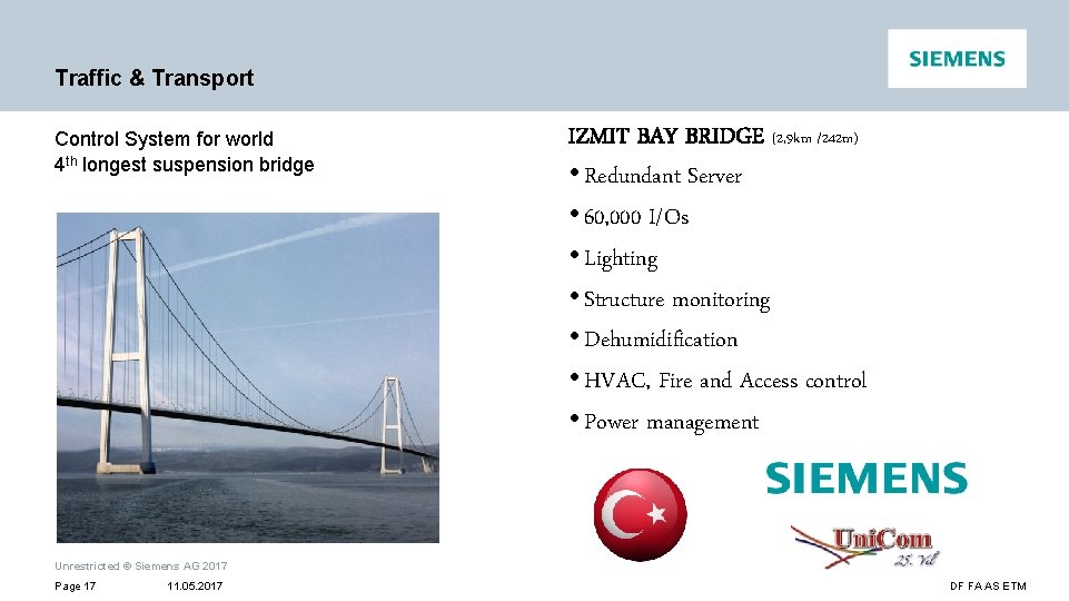 Traffic & Transport Control System for world 4 th longest suspension bridge IZMIT BAY