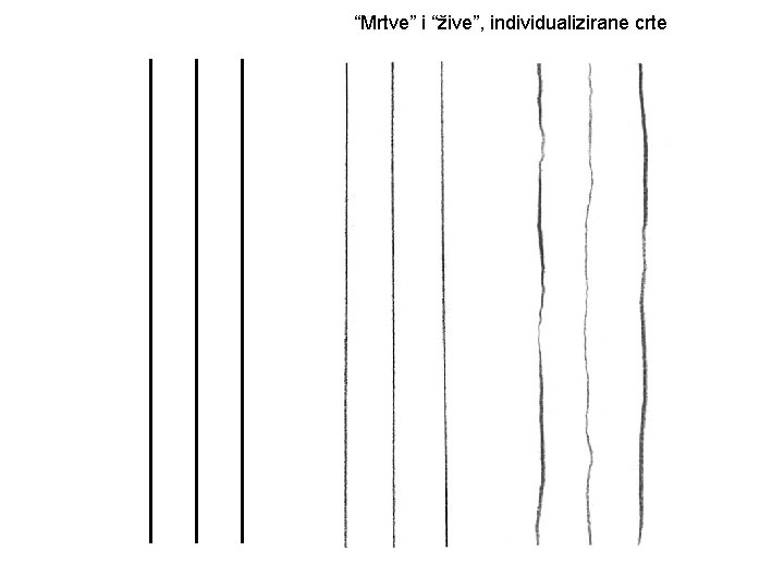 “Mrtve” i “žive”, individualizirane crte 