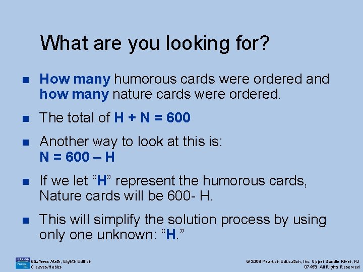 What are you looking for? n How many humorous cards were ordered and how