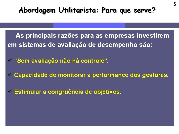 Abordagem Utilitarista: Para que serve? As principais razões para as empresas investirem em sistemas