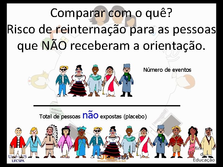 Comparar com o quê? Risco de reinternação para as pessoas que NÃO receberam a