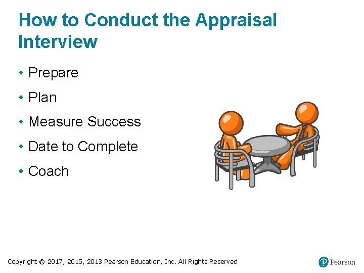 How to Conduct the Appraisal Interview • Prepare • Plan • Measure Success •