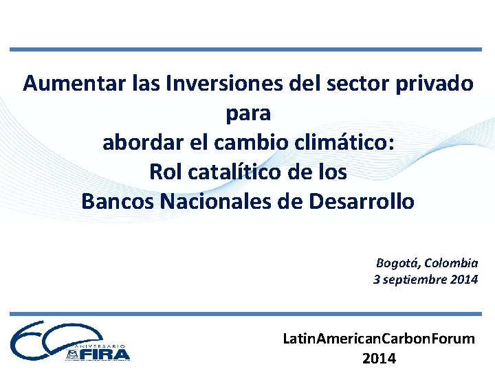 Aumentar las Inversiones del sector privado para abordar el cambio climático: Rol catalítico de
