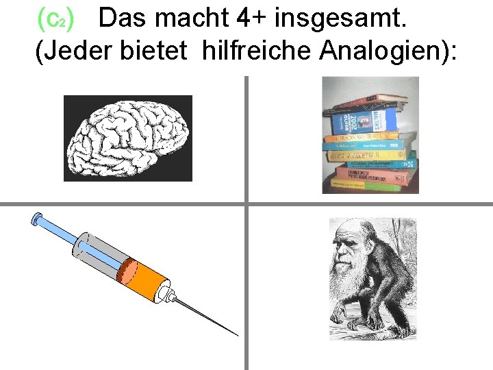 (c ) Das macht 4+ insgesamt. xxx (Jeder bietet hilfreiche Analogien): 2 