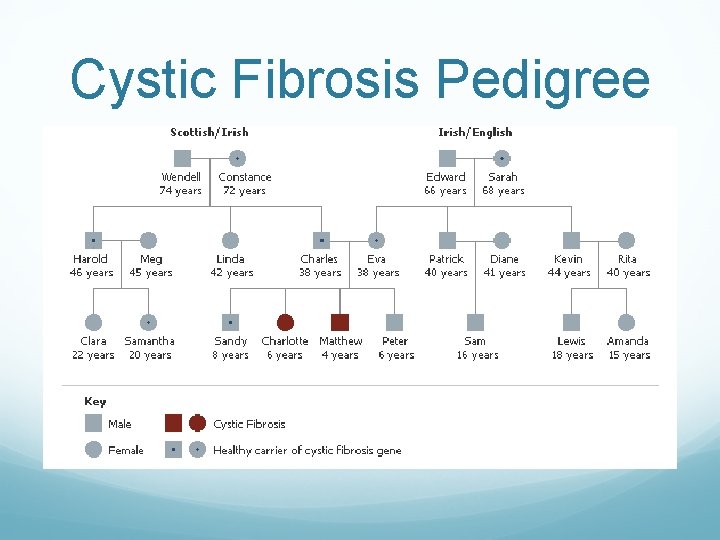 Cystic Fibrosis Pedigree 