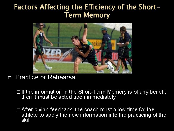 Factors Affecting the Efficiency of the Short. Term Memory � Practice or Rehearsal � Factors Affecting the Efficiency of the Short. Term Memory � Practice or Rehearsal �
