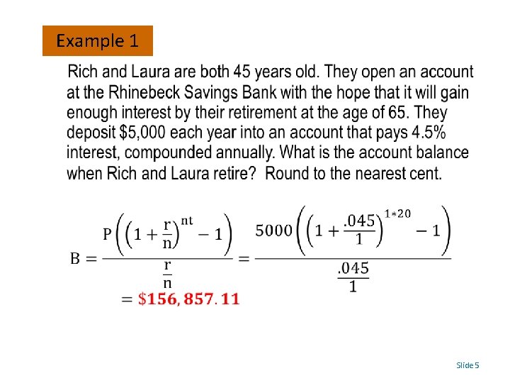Example 1 • Slide 5 