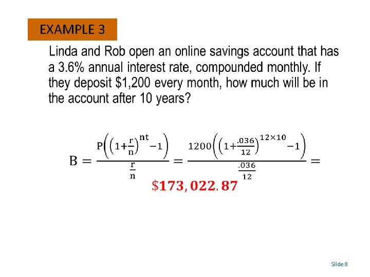 EXAMPLE 3 • Slide 8 