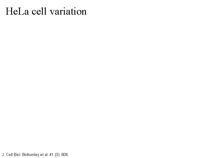 He. La cell variation J. Cell Biol. Bottomley et al. 41 (3): 806 