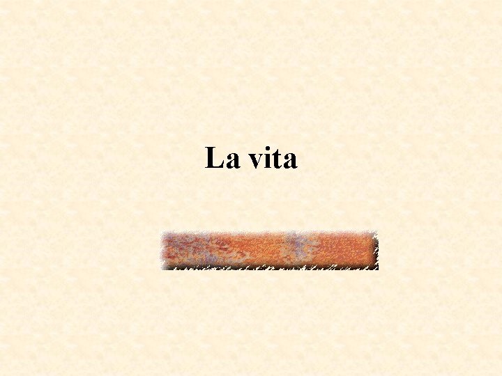La vita La vita