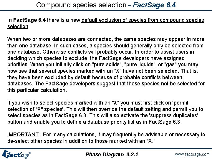 Compound species selection - Fact. Sage 6. 4 In Fact. Sage 6. 4 there